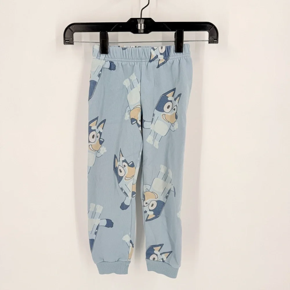 Bluey Kids Set - Light Blue Cartoon Print